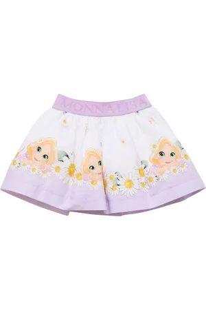 MONNALISA Falda De Popelina De Algodón Estampada