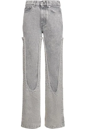 Y / PROJECT Jeans Acampanados De Denim Patchwork