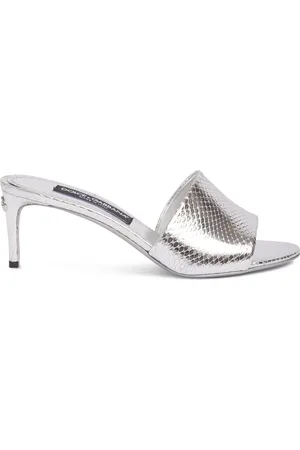 Dolce & Gabbana Mules De Piel Estampado Pitón 105mm