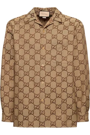Gucci Camisa Bowling De Algodón Estampada