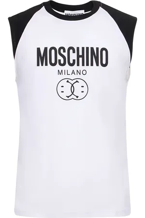 Moschino Tank Top De Algodón Jersey Con Logo