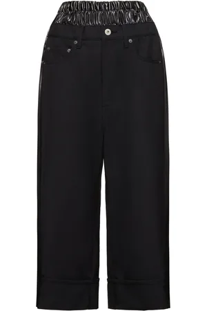 JUNYA WATANABE Pantalones Anchos De Lana Y Satén