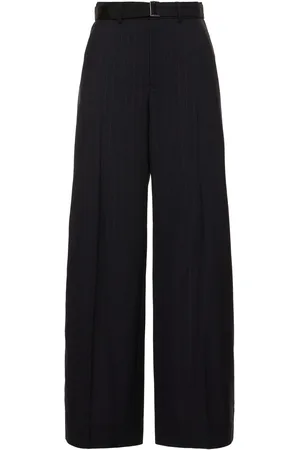SACAI Pantalones Anchos Con Cinturón