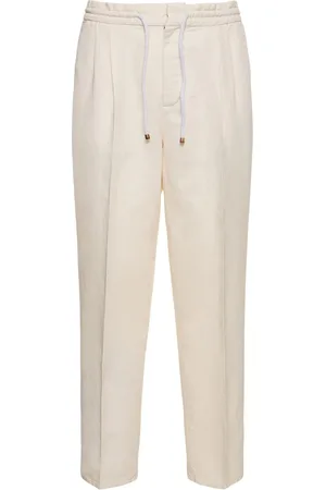 Brunello Cucinelli Pantalones De Lino Y Algodón