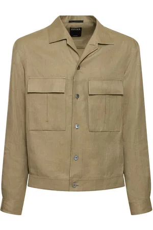 Ermenegildo Zegna Sobrecamisa De Sarga De Lino