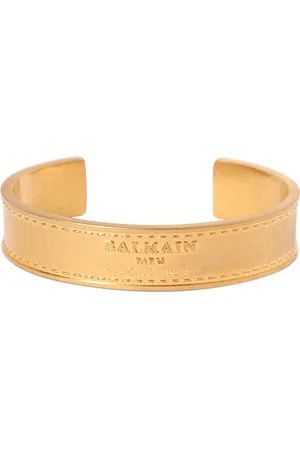 Balmain Pulsera De Latón Tubular Con Firma