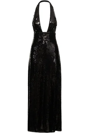 WeWoreWhat Vestido Midi Halter Con Lentejuelas