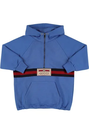 Gucci Sudadera De Algodón Con Tribanda Y Capucha