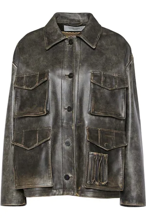 Golden Goose Chaqueta De Piel Con Bolsillos