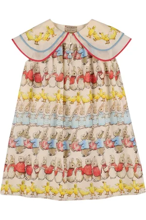 Gucci Vestido De Algodón Y De Seda