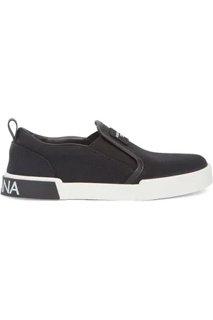 Dolce & Gabbana Sneakers Slip-on De Lona Y Piel