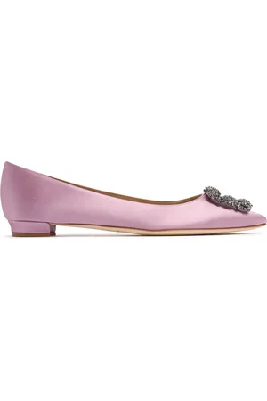 Manolo Blahnik Bailarinas De Satén 10mm
