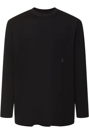 Y-3 Camiseta De Algodón Con Manga Larga