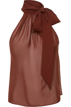 Serafini Top De Viscosa Con Georgette
