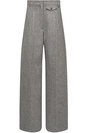 Sportmax Pantalones Anchos De Tweed