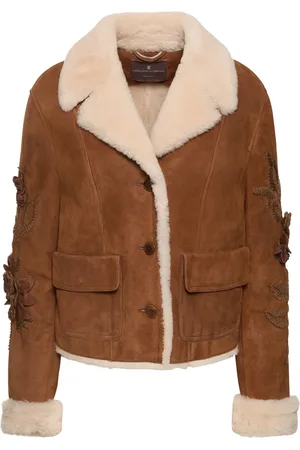 ERMANNO SCERVINO Chaqueta De Ante Y Shearling