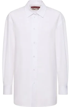 Gucci Camisa De Popelina De Algodón Con Lazos