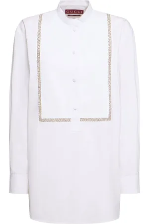 Gucci Camisa De Popelina De Algodón