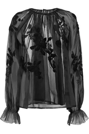 ERMANNO SCERVINO Camisa De Organza De Seda Bordada