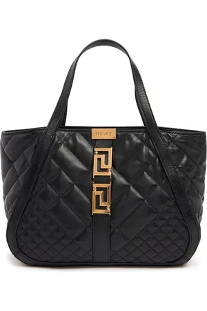VERSACE Bolso Tote Pequeño De Piel Pespunteada