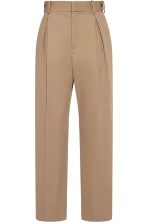 Bottega Veneta Pantalones De Sarga De Algodón