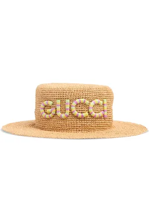 Gucci Sombero De Rafia Con Logo