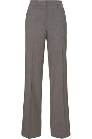Msgm Pantalones Acampanados De Lana
