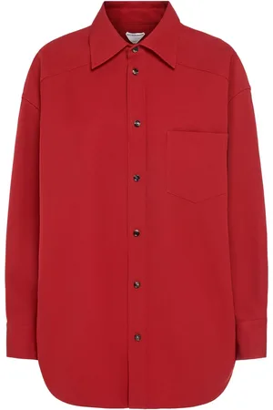 Bottega Veneta Camisa De Sarga De Lana