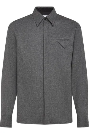Bottega Veneta Camisa De Franela De Lana