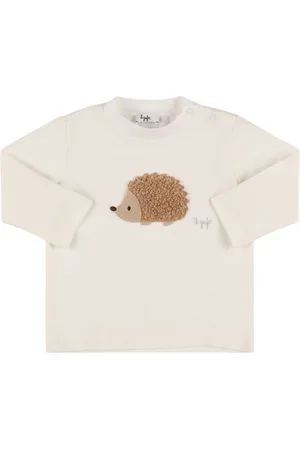 Il gufo Camiseta De Jersey De Algodón Estampada