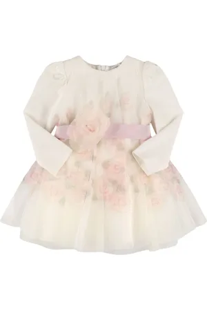 MONNALISA Vestido De Tul Con Estampado Y Cinturón
