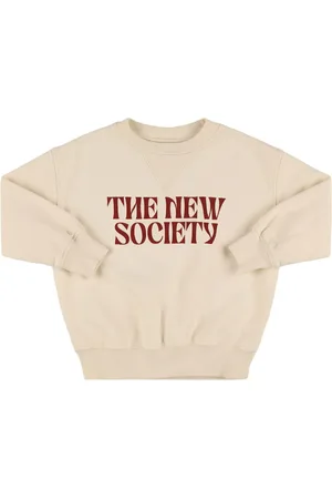 The New Society Sudadera De Algodón Con Cuello Redondo