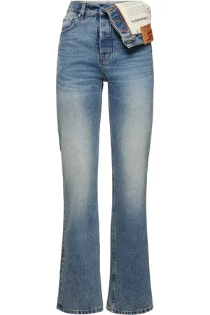 Y / PROJECT Jeans Rectos Asimétricos Con Cintura Alta