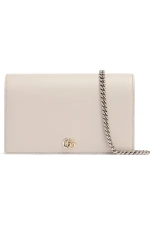 Gucci Cartera Gg Marmont De Piel Con Cadena