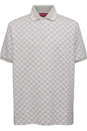 Gucci Polo De Algodón Piqué Con Jacquard