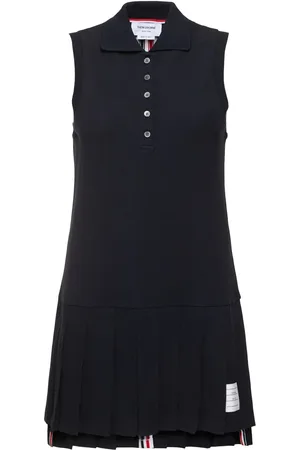 Thom Browne Vestido Corto Plisado Sin Mangas