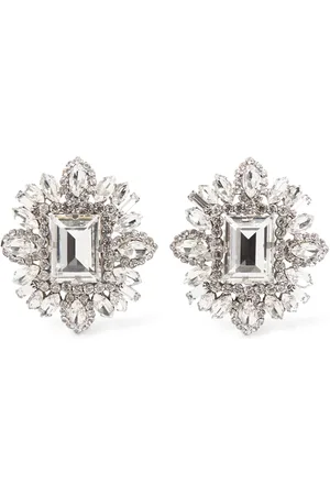 Alessandra Rich Pendientes Con Cristales
