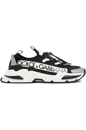 Dolce & Gabbana Sneakers De Piel Y Techno Con Cordones