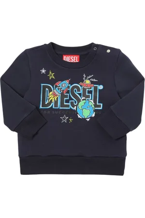 Diesel Sudadera De Algodón Con Cuello Redondo