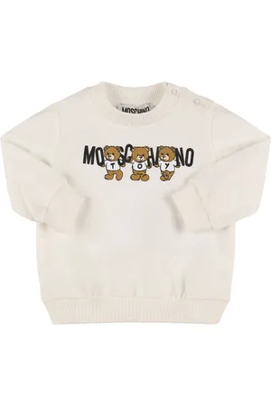 Moschino Sudadera De Algodón Con Cuello Redondo