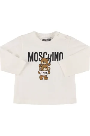 Moschino Camiseta De Algodón Jersey Con Manga Larga