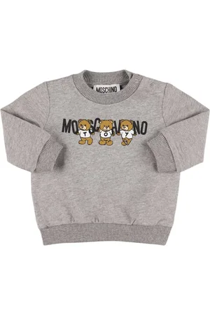 Moschino Sudadera De Algodón Con Cuello Redondo