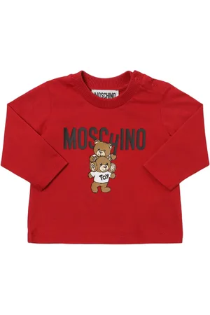 Moschino Camiseta De Algodón Jersey Con Manga Larga