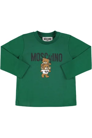 Moschino Camiseta De Algodón Jersey Con Manga Larga