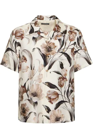 Dolce & Gabbana Camisa De Seda Con Manga Corta