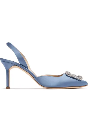 Manolo Blahnik Salones Destalonados De Satén 70mm