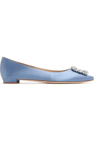Manolo Blahnik Bailarinas De Satén 10mm