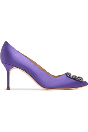 Manolo Blahnik Zapatos De Tacón De Satén 70mm