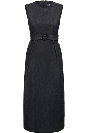 Max Mara Vestido Midi De Denim Sin Mangas