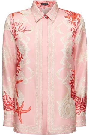 VERSACE Camisa De Sarga De Seda Estampada